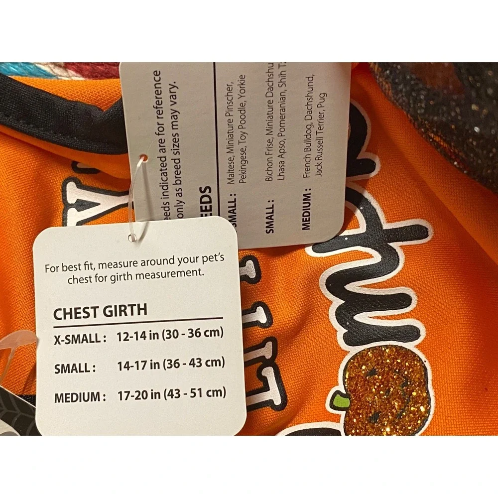 Simply Wag Pet‎ Costume Small Orange Halloween Pumpkin Tutu Dress NWT